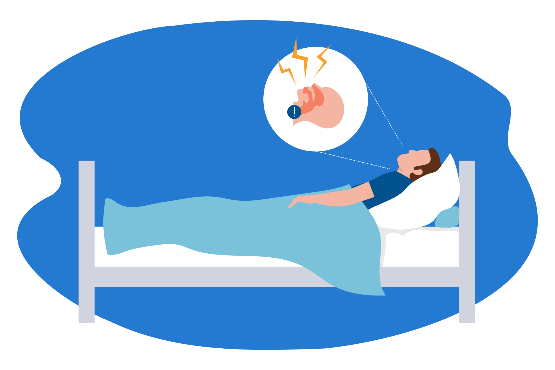 vias respiratórias bloqueadas ao dormir de costas